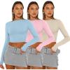 imageAUTOMET 3 Pack Womens Long Sleeve Shirts Y2K Going Out Crop Tops Cute Basic Slim Fitted Fall Fashion Outfits 2025 ClothesBabybluepinkapricot