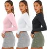 imageAUTOMET 3 Pack Womens Long Sleeve Shirts Y2K Going Out Crop Tops Cute Basic Slim Fitted Fall Fashion Outfits 2025 ClothesPinkwhiteblack