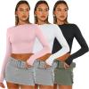imageAUTOMET 3 Pack Womens Long Sleeve Shirts Y2K Going Out Crop Tops Cute Basic Slim Fitted Fall Fashion Outfits 2025 ClothesPinkwhiteblack