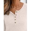 imageAUTOMET Long Sleeve Henley Shirts Womens Business Casual Lightweight Tunic Sweater TopsAlmond