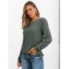 imageAUTOMET Long Sleeve Henley Shirts Womens Business Casual Lightweight Tunic Sweater TopsArmy Green