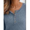 imageAUTOMET Long Sleeve Henley Shirts Womens Business Casual Lightweight Tunic Sweater TopsDusty Blue
