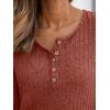 imageAUTOMET Long Sleeve Henley Shirts Womens Business Casual Lightweight Tunic Sweater TopsMaple