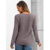 imageAUTOMET Long Sleeve Henley Shirts Womens Business Casual Lightweight Tunic Sweater TopsRose Taupe