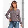imageAUTOMET Long Sleeve Henley Shirts Womens Business Casual Lightweight Tunic Sweater TopsRose Taupe