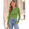 imageAUTOMET Long Sleeve Shirts Basic TopsAvocado Green