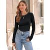 imageAUTOMET Long Sleeve Shirts Basic TopsBlack