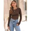 imageAUTOMET Long Sleeve Shirts Basic TopsBrown