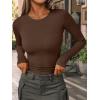 imageAUTOMET Long Sleeve Shirts Basic TopsBrown