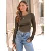 imageAUTOMET Long Sleeve Shirts Basic TopsCoffee