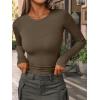imageAUTOMET Long Sleeve Shirts Basic TopsCoffee