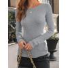 imageAUTOMET Long Sleeve Shirts Basic TopsGrey