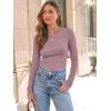 imageAUTOMET Long Sleeve Shirts Basic TopsGrey Pink