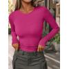 imageAUTOMET Long Sleeve Shirts Basic TopsHot Pink