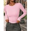 imageAUTOMET Long Sleeve Shirts Basic TopsLight Pink
