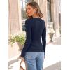 imageAUTOMET Long Sleeve Shirts Basic TopsNavy Blue