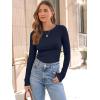 imageAUTOMET Long Sleeve Shirts Basic TopsNavy Blue