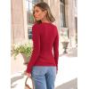 imageAUTOMET Long Sleeve Shirts Basic TopsRed