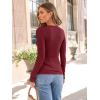imageAUTOMET Long Sleeve Shirts Basic TopsWine Red