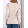 imageAUTOMET Long Sleeve Shirts Womens Lace Lightweight Sweaters Fall Business Dressy Casual TopsApricot