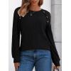 imageAUTOMET Long Sleeve Shirts Womens Lace Lightweight Sweaters Fall Business Dressy Casual TopsBlack