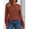 imageAUTOMET Long Sleeve Shirts Womens Lace Lightweight Sweaters Fall Business Dressy Casual TopsCaramel