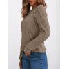imageAUTOMET Long Sleeve Shirts Womens Lace Lightweight Sweaters Fall Business Dressy Casual TopsCoffee