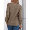 imageAUTOMET Long Sleeve Shirts Womens Lace Lightweight Sweaters Fall Business Dressy Casual TopsCoffee