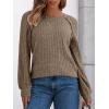 imageAUTOMET Long Sleeve Shirts Womens Lace Lightweight Sweaters Fall Business Dressy Casual TopsCoffee