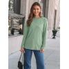 imageAUTOMET Long Sleeve Shirts for Women Basic Business Casual Tops Work Clothes 2025 Fall Fashion OutfitsLight Green