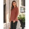 imageAUTOMET Long Sleeve Shirts for Women Basic Business Casual Tops Work Clothes 2025 Fall Fashion OutfitsRust