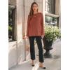 imageAUTOMET Long Sleeve Shirts for Women Basic Business Casual Tops Work Clothes 2025 Fall Fashion OutfitsRust