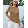 imageAUTOMET Long Sleeve Shirts for Women Business Casual Tops Fall Fashion Clothes Workout Plus Size Teacher Winter Outfits 202501coffee