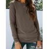 imageAUTOMET Long Sleeve Shirts for Women Business Casual Tops Fall Fashion Clothes Workout Plus Size Teacher Winter Outfits 202501darkcoffee