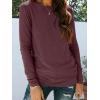 imageAUTOMET Long Sleeve Shirts for Women Business Casual Tops Fall Fashion Clothes Workout Plus Size Teacher Winter Outfits 202501wine Red