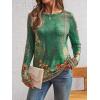 imageAUTOMET Long Sleeve Shirts for Women Business Casual Tops Fall Fashion Clothes Workout Plus Size Teacher Winter Outfits 2025Floralgreen