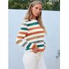 imageAUTOMET Long Sleeve Shirts for Women Business Casual Tops Fall Fashion Clothes Workout Plus Size Teacher Winter Outfits 2025Stripedorange