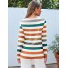 imageAUTOMET Long Sleeve Shirts for Women Business Casual Tops Fall Fashion Clothes Workout Plus Size Teacher Winter Outfits 2025Stripedorange