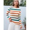 imageAUTOMET Long Sleeve Shirts for Women Business Casual Tops Fall Fashion Clothes Workout Plus Size Teacher Winter Outfits 2025Stripedorange