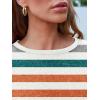 imageAUTOMET Long Sleeve Shirts for Women Business Casual Tops Fall Fashion Clothes Workout Plus Size Teacher Winter Outfits 2025Stripedorange