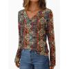 imageAUTOMET Long Sleeve Shirts for Women Tops V Neck Casual Top Comfortable Shirt Soft Basic Tees Women BlousesBohoprint1