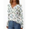 imageAUTOMET Long Sleeve Shirts for Women Tops V Neck Casual Top Comfortable Shirt Soft Basic Tees Women BlousesLeafprint