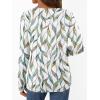 imageAUTOMET Long Sleeve Shirts for Women Tops V Neck Casual Top Comfortable Shirt Soft Basic Tees Women BlousesLeafprint