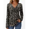 imageAUTOMET Long Sleeve Shirts for Women Tops V Neck Casual Top Comfortable Shirt Soft Basic Tees Women BlousesLeopardprint
