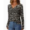 imageAUTOMET Long Sleeve Shirts for Women Tops V Neck Casual Top Comfortable Shirt Soft Basic Tees Women BlousesLeopardprint