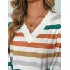 imageAUTOMET Long Sleeve Shirts for Women Tops V Neck Casual Top Comfortable Shirt Soft Basic Tees Women BlousesStriped
