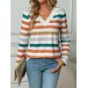 imageAUTOMET Long Sleeve Shirts for Women Tops V Neck Casual Top Comfortable Shirt Soft Basic Tees Women BlousesStriped