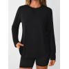 imageAUTOMET Long Sleeve Workout Tops for Women Athletic UPF 50 Sun Rash Guard Shirts Running SPF Gym Quick Dry ClothesBlack