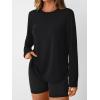 imageAUTOMET Long Sleeve Workout Tops for Women Athletic UPF 50 Sun Rash Guard Shirts Running SPF Gym Quick Dry ClothesBlack