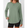 imageAUTOMET Long Sleeve Workout Tops for Women Athletic UPF 50 Sun Rash Guard Shirts Running SPF Gym Quick Dry ClothesGreen